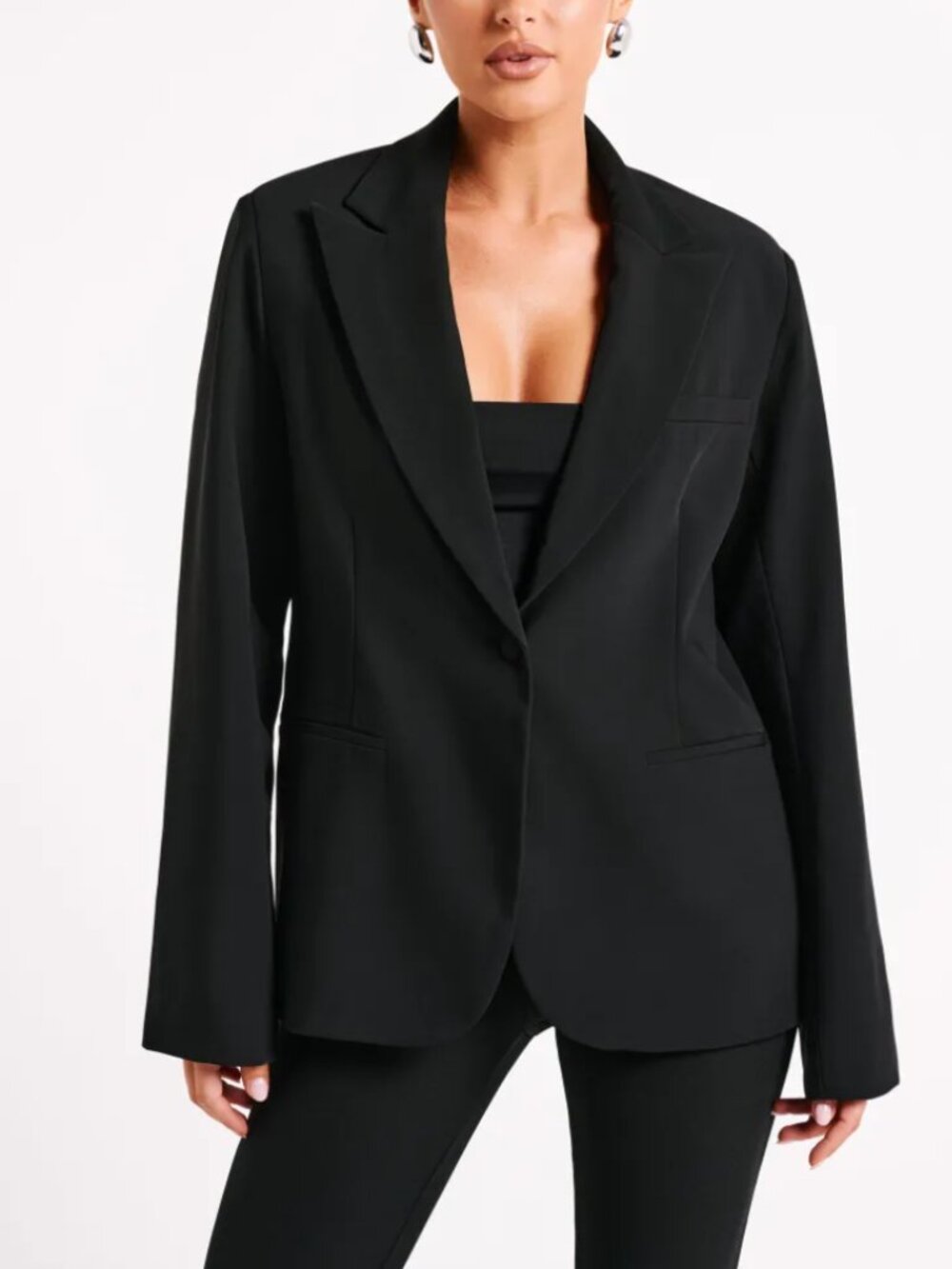 NWT MESHKI Bexley Oversized Blazer With Shoulder Pads